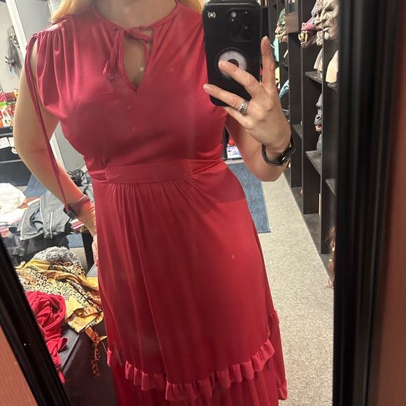 Jody T of California vintage 70’s dress in hot pink size medium - Picture 2 of 12